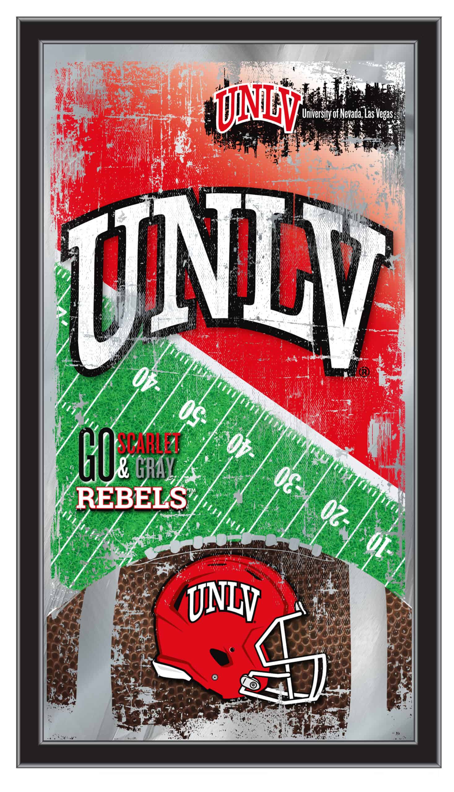 University of Nevada Las Vegas 15x26 Football Wall Mirror 4 University of Nevada Las Vegas 15x26 Football Wall Mirror