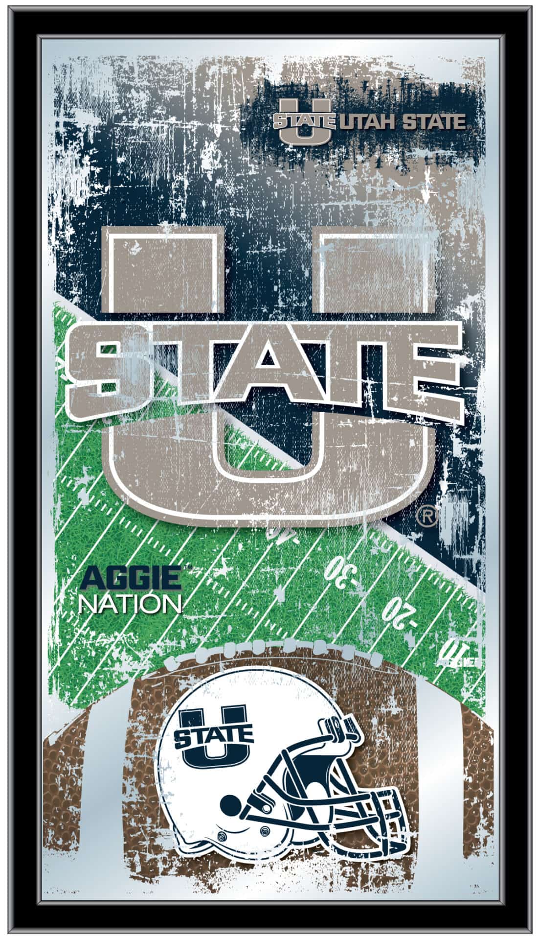 Utah State University 15x26 Football Wall Mirror 1 Utah State University 15x26 Football Wall Mirror