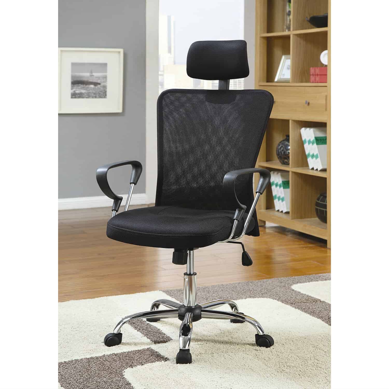 Ergonomic High Back Mesh Office Chair with Headrest Black 2 Ergonomic High Back Mesh Office Chair with Headrest Black - Image 2