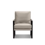 MITCHELL Wheat Leather Lounge Chair Black Powder Coated Legs 10 MITCHELL Wheat Leather Lounge Chair Black Powder Coated Legs