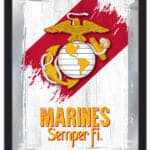 United States Marine Corps (Red/Yellow) 17x22 Logo Wall Mirror (Alternate)