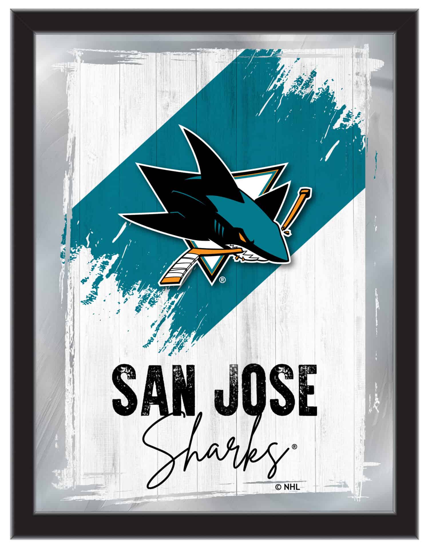 San Jose Sharks 17x22 Logo Wall Mirror (Alternate) 1 San Jose Sharks 17x22 Logo Wall Mirror (Alternate)