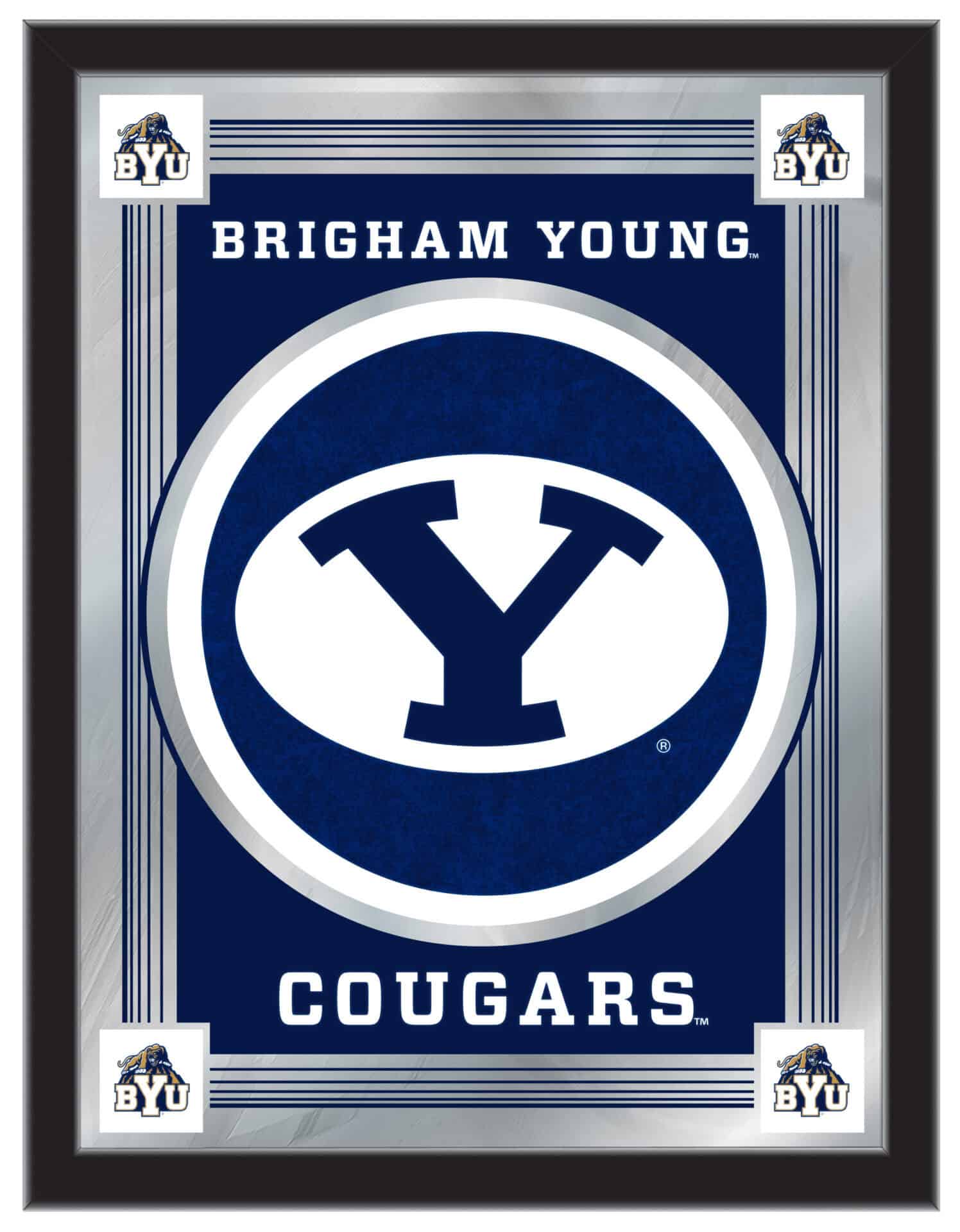 Brigham Young University 17x22 Logo Wall Mirror 1 Brigham Young University 17x22 Logo Wall Mirror