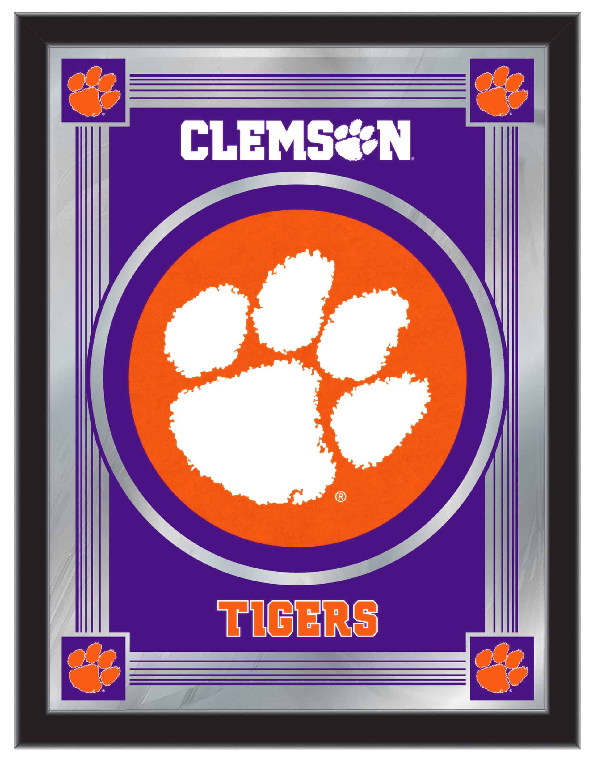 Clemson 17x22 Logo Wall Mirror 4 Clemson 17x22 Logo Wall Mirror