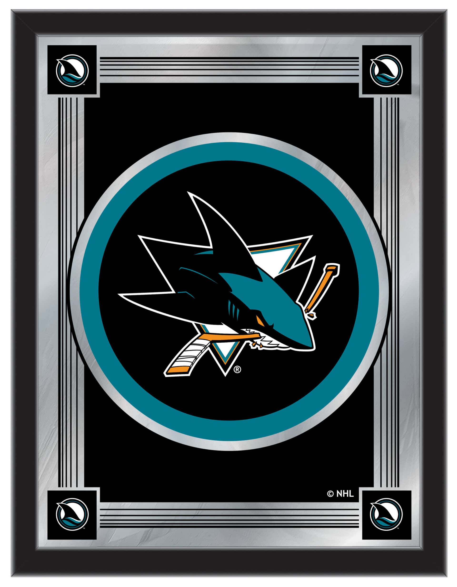 San Jose Sharks 17x22 Logo Wall Mirror 4 San Jose Sharks 17x22 Logo Wall Mirror
