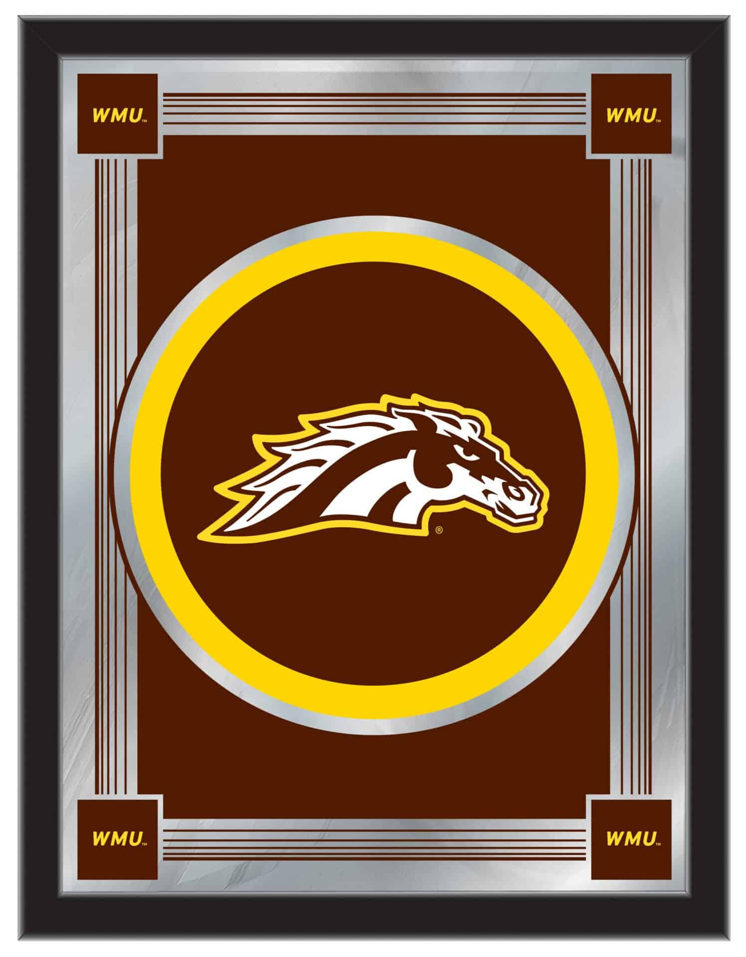 Western Michigan University 17x22 Logo Wall Mirror 1 Western Michigan University 17x22 Logo Wall Mirror