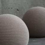 MOCHI Nude Knit Wool Molded Foam Ottoman