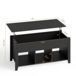 Modern Black Wooden Lift Top Coffee Table With Storage 8 Modern Black Wooden Lift Top Coffee Table With Storage
