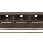Smokey Taupe Reclaimed Pine Transitional TV Console With Metal Legs 7 Smokey Taupe Reclaimed Pine Transitional TV Console With Metal Legs