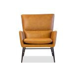 MORISSON Vintage Whiskey Leather Lounge Chair Black Legs 8 MORISSON Vintage Whiskey Leather Lounge Chair Black Legs