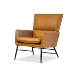 MORISSON Vintage Whiskey Leather Lounge Chair Black Legs 7 MORISSON Vintage Whiskey Leather Lounge Chair Black Legs