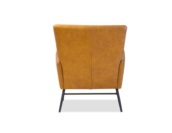 MORISSON Vintage Whiskey Leather Lounge Chair Black Legs 4