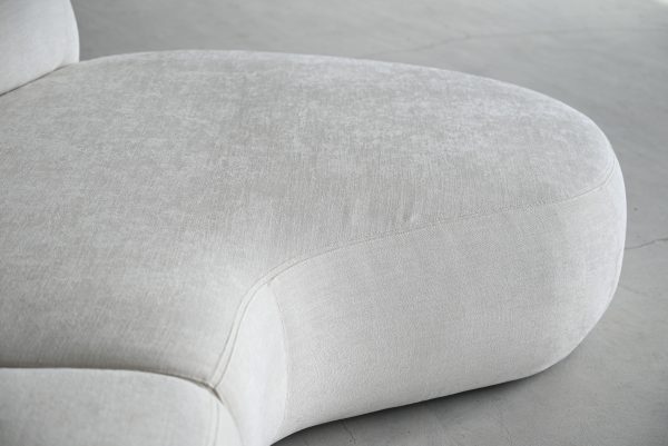 MORITZ 2 Piece Alabaster Tweed Left Chaise Sectional Sofa 2
