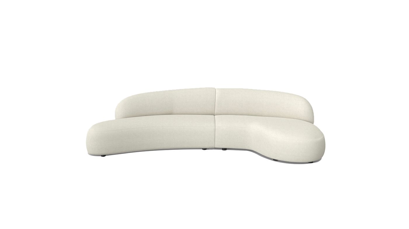MORITZ 2-Piece Alabaster Tweed Right Chaise Sectional Sofa 1 MORITZ 2-Piece Alabaster Tweed Right Chaise Sectional Sofa