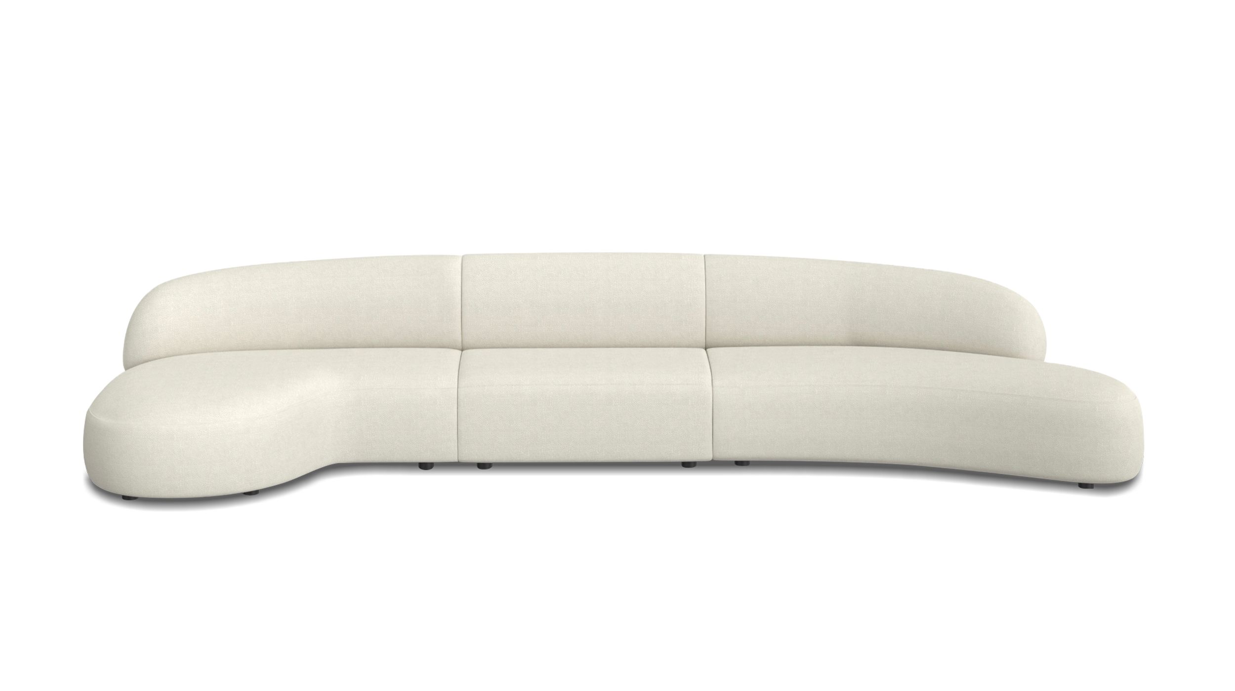 MORITZ 3-Piece Alabaster Tweed Left Chaise Sectional Sofa 1 MORITZ 3-Piece Alabaster Tweed Left Chaise Sectional Sofa