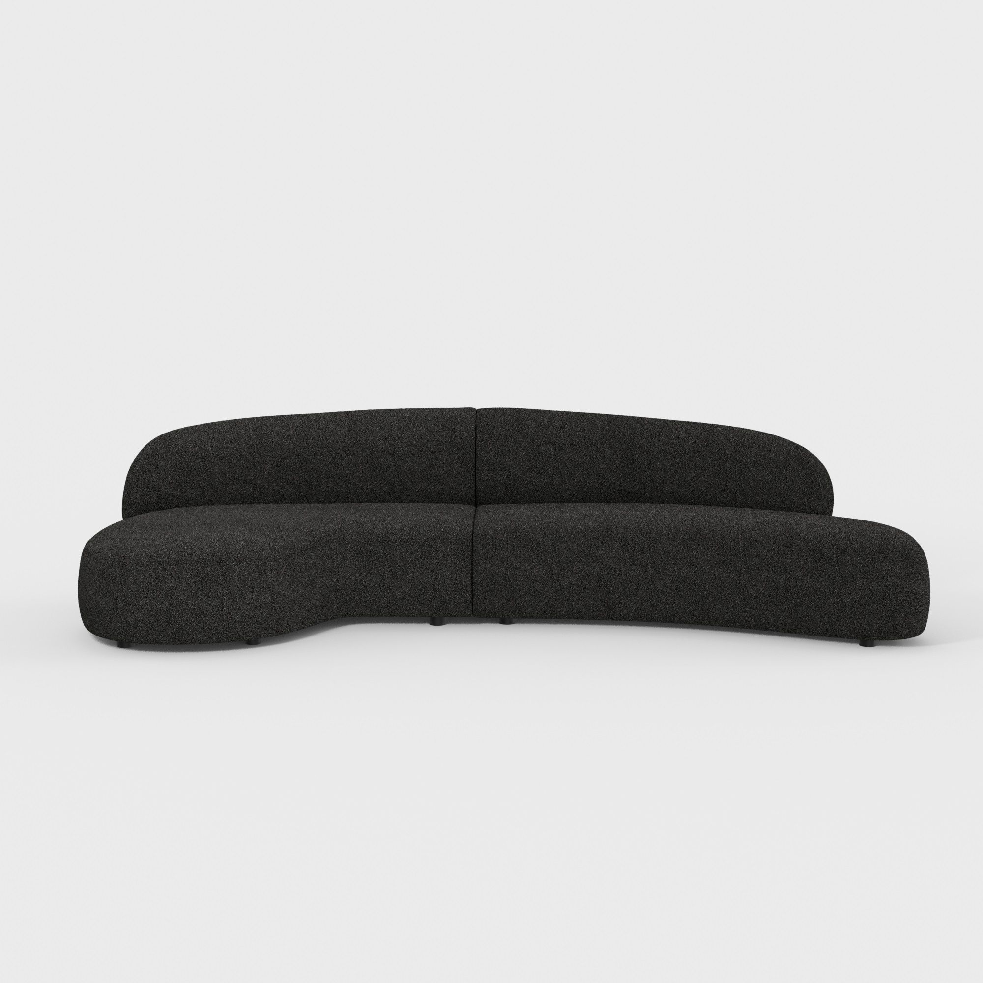 MORITZ Licorice Boucle Left Facing Chaise Sectional Sofa 1 MORITZ Licorice Boucle Left Facing Chaise Sectional Sofa