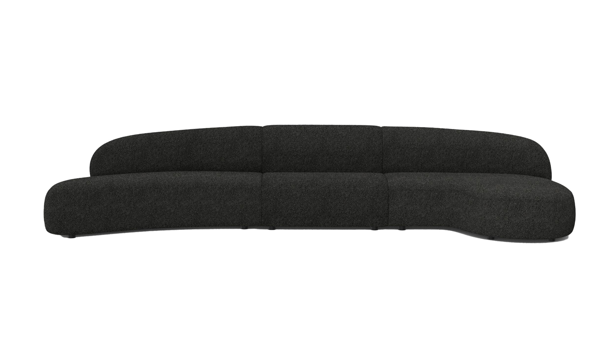 MORITZ Licorice Boucle Right Chaise Sectional Sofa 1 MORITZ Licorice Boucle Right Chaise Sectional Sofa