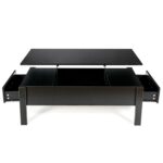 Modern Black Lift Top Coffee Table with Storage Drawers 8 Modern Black Lift Top Coffee Table with Storage Drawers