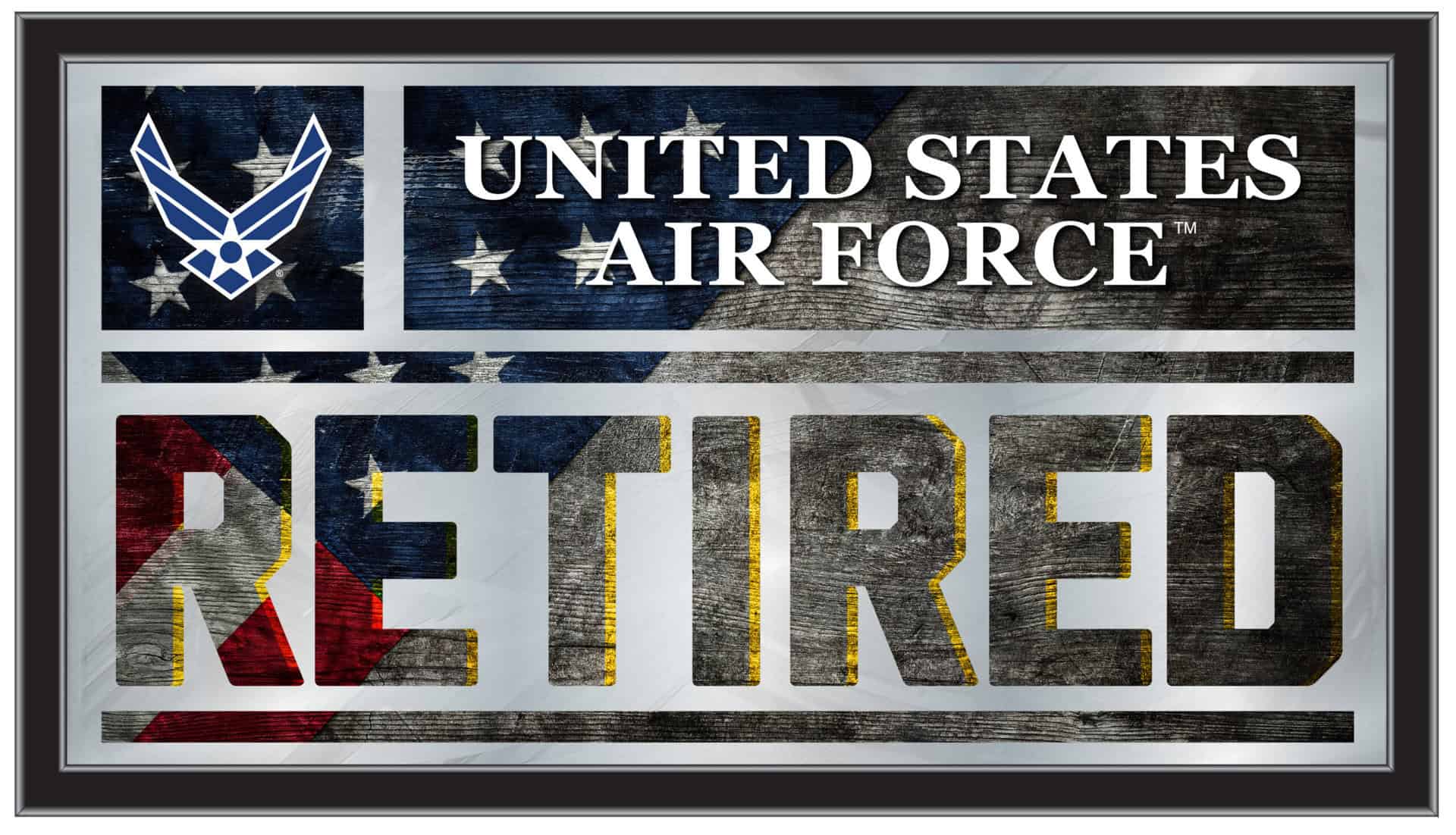 United States Air Force 26x15 Retired Wall Mirror 4 United States Air Force 26x15 Retired Wall Mirror
