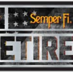 United States Marine Corps (Red/Yellow) 26x15 Retired Wall Mirror