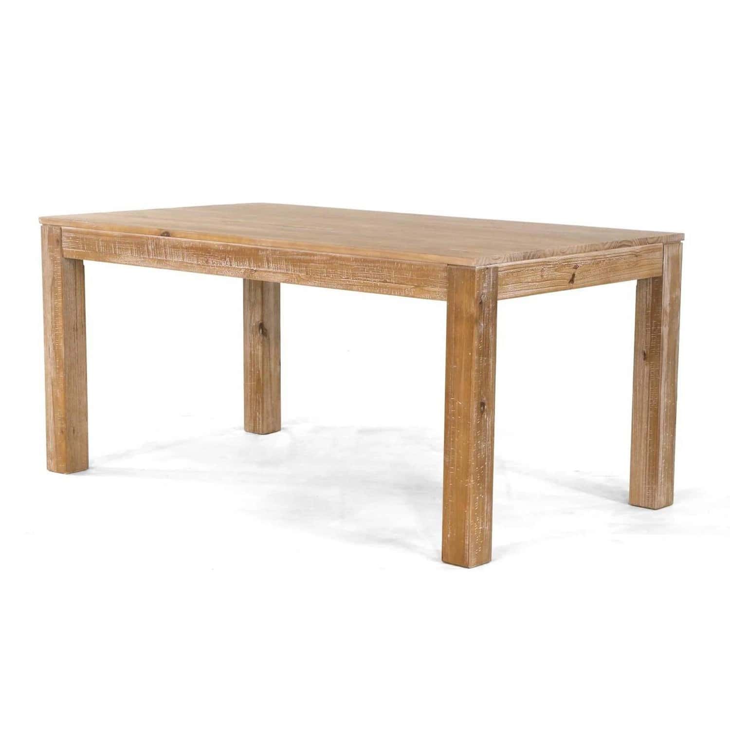 Rustic Solid Wood Dining Table Modern Farmhouse Style 63-Inch 1 Rustic Solid Wood Dining Table Modern Farmhouse Style 63-Inch