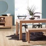 Rustic Solid Wood Dining Table Modern Farmhouse Style 63-Inch 9 Rustic Solid Wood Dining Table Modern Farmhouse Style 63-Inch