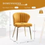 Mustard Yellow Velvet Wingback Accent Chair with Gold Metal Legs 10 Mustard Yellow Velvet Wingback Accent Chair with Gold Metal Legs