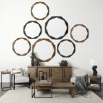 Maddox 30L x 18W x 22H Medium Brown Wood w/ Black Metal U-shaped End/Side Table