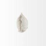 Mae 14L x 26W Beige Fabric Decorative Pillow Cover