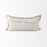 Mae 14L x 26W Beige Fabric Decorative Pillow Cover