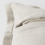 Mae 14L x 26W Beige Fabric Decorative Pillow Cover