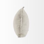 Mae 20L x 20W Beige Fabric Decorative Pillow Cover