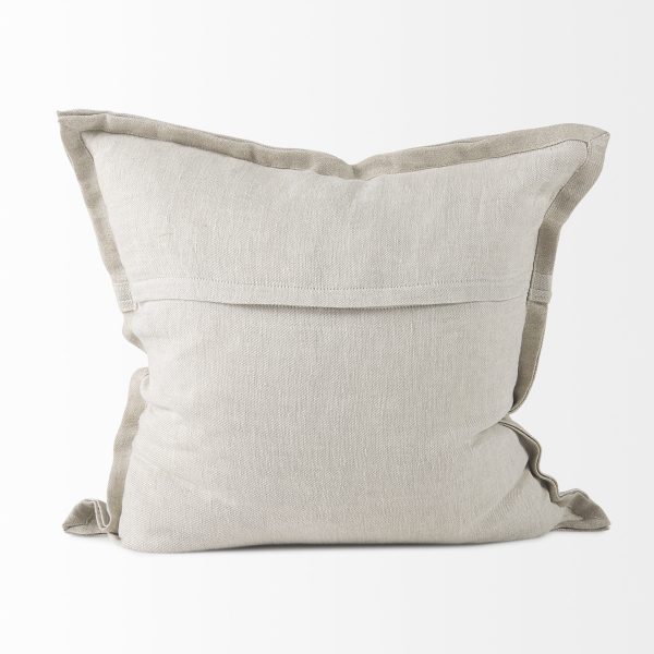Mae 20L x 20W Beige Fabric Decorative Pillow Cover 6