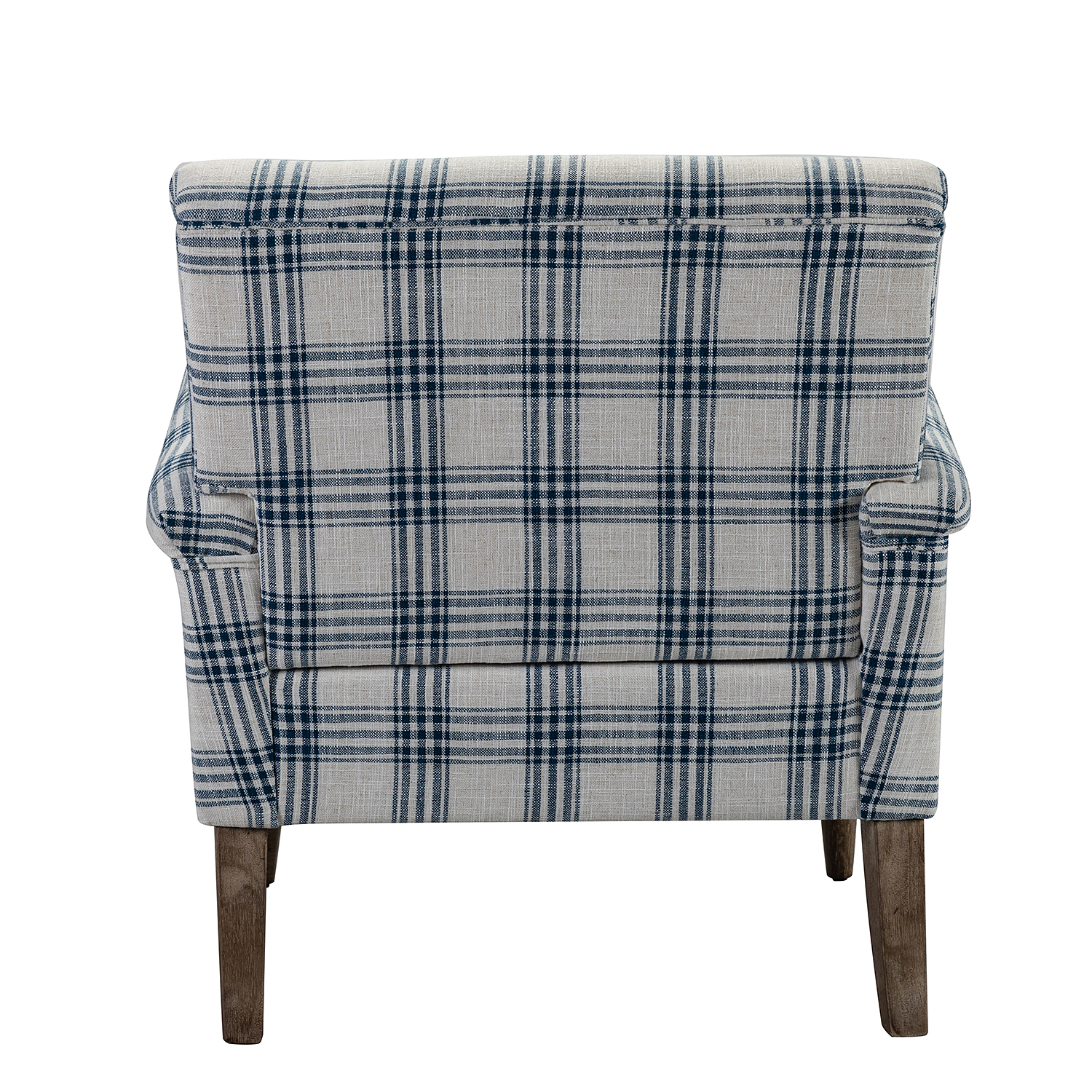 Malia Black Plaid Glam Accent Armchair with Carved Legs 3 Malia Black Plaid Glam Accent Armchair with Carved Legs - Image 3