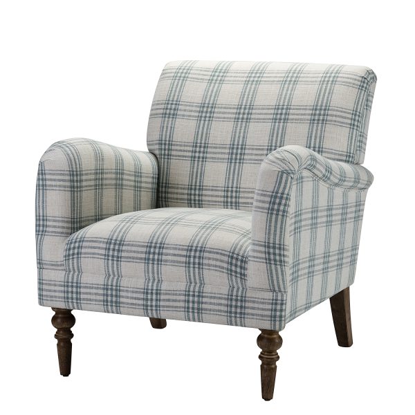 Malia Plaid Glam Accent Armchair 1