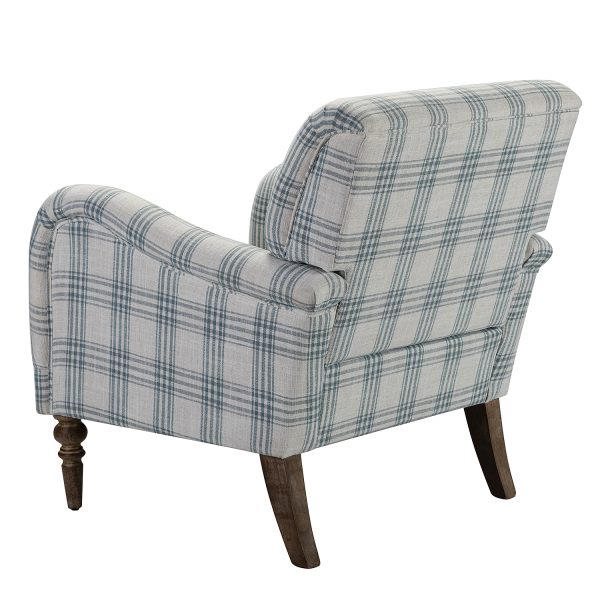 Malia Plaid Glam Accent Armchair 2