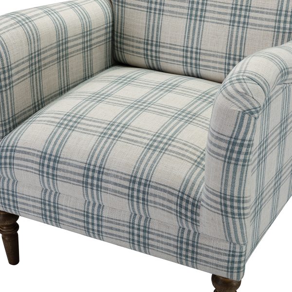 Malia Plaid Glam Accent Armchair 4