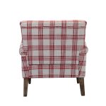 Malia Red Glam Accent Armchair with Carved Wood Legs 6 Malia Red Glam Accent Armchair with Carved Wood Legs