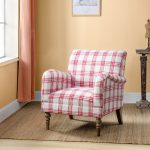 Malia Red Glam Accent Armchair with Carved Wood Legs 5 Malia Red Glam Accent Armchair with Carved Wood Legs