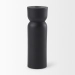 Malta Black Large Metal Candle Holder