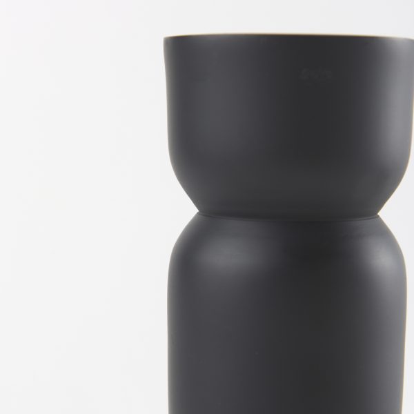 Malta Black Large Metal Candle Holder 6
