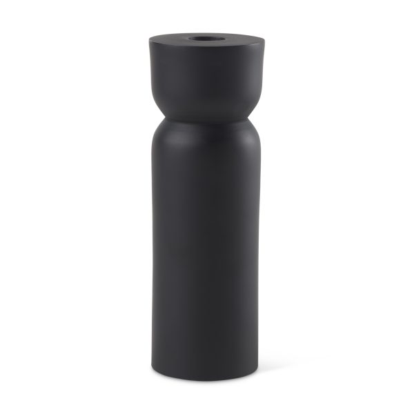 Malta Black Large Metal Candle Holder