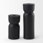 Malta Black Large Metal Candle Holder