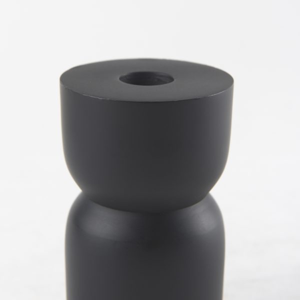 Malta Small Black Metal Candle Holder 4