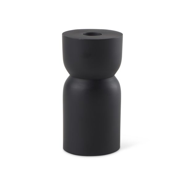 Malta Small Black Metal Candle Holder