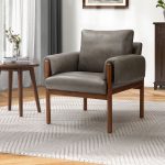 Manon Grey Faux Leather Armchair 6 Manon Grey Faux Leather Armchair