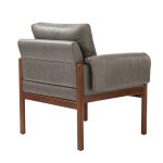 Manon Grey Faux Leather Armchair 8 Manon Grey Faux Leather Armchair