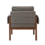 Manon Grey Faux Leather Armchair 9 Manon Grey Faux Leather Armchair