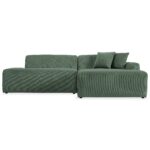 Green Velvet Right Facing Sectional Sofa With Deep Cushions 8 Green Velvet Right Facing Sectional Sofa With Deep Cushions
