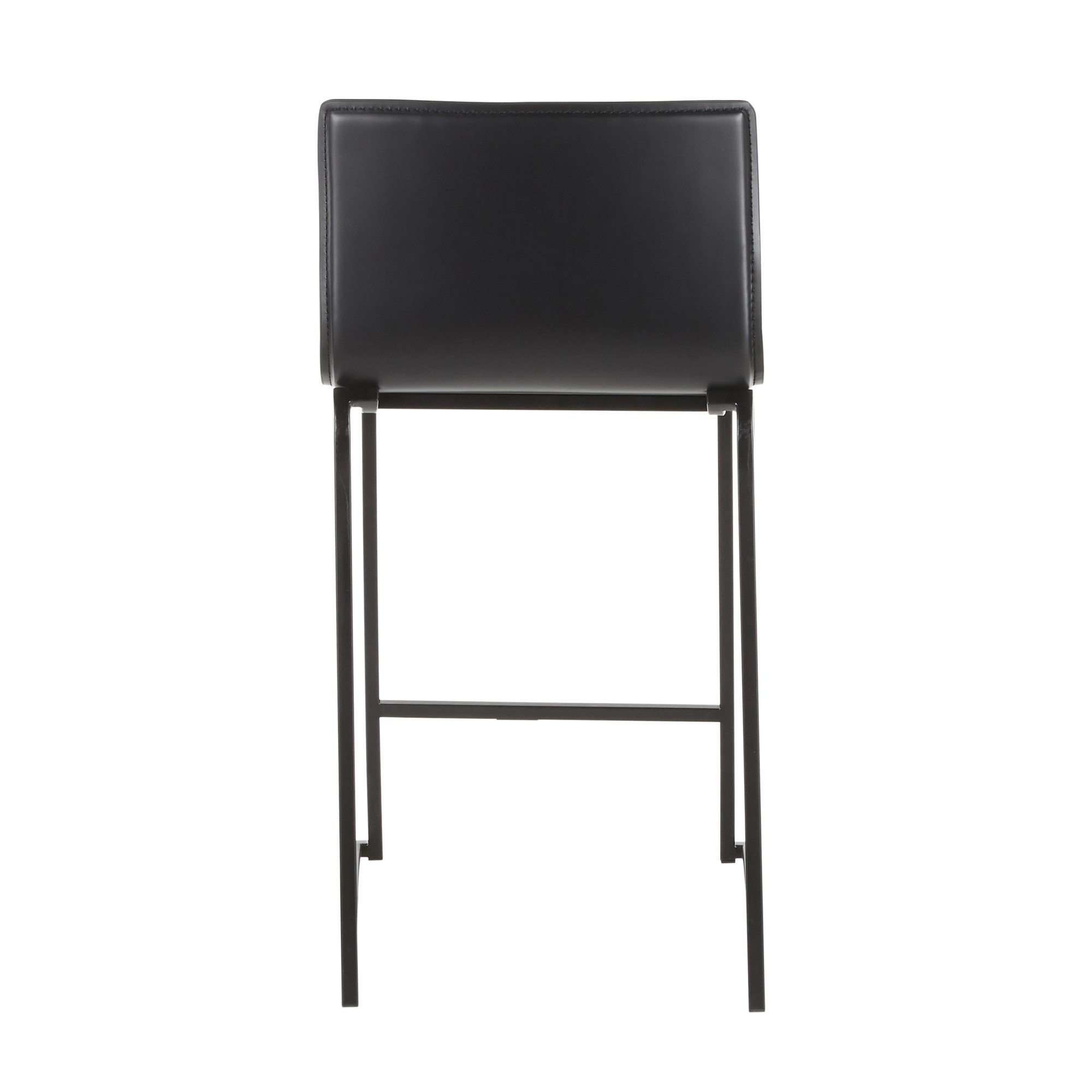 Mara 26 Black Faux Leather Contemporary Counter Stools (Set of 2) 13 Mara 26 Black Faux Leather Contemporary Counter Stools (Set of 2) - Image 13